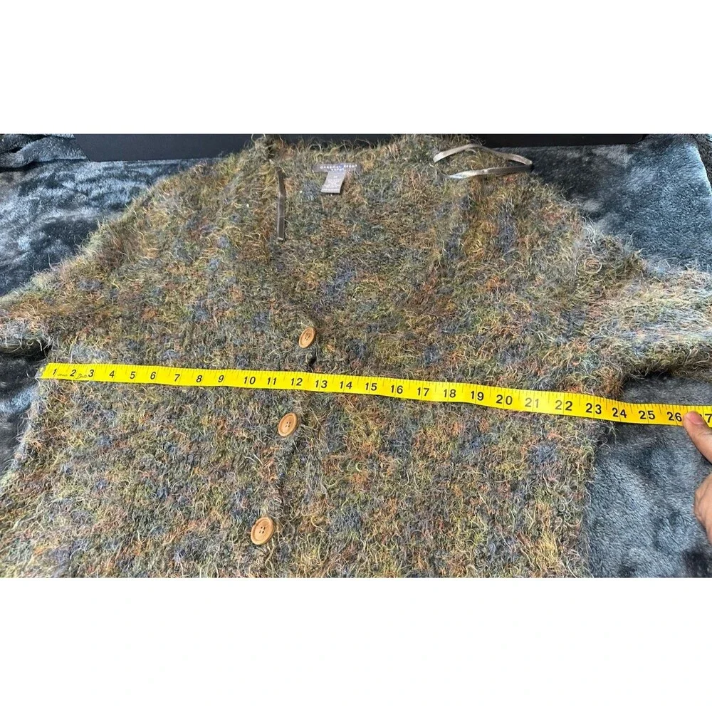 Carroll Reed Woman Shaggy Eyelash Knit Cardigan Sweater 2X Multi-Color Boho